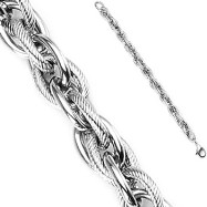 316L Stainless Steel Tri-Link Chain Bracelet