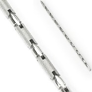 316L Stainless Steel Textured Cylinder Bracelet
