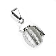 316L Stainless Steel Hand Grenade Solid Pendant