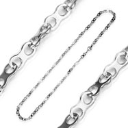 316L Stainless Steel Double-O Link Necklace