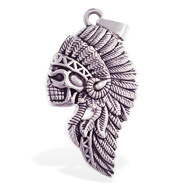 Alloy indian skull pendant