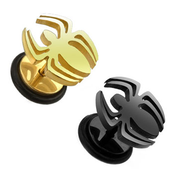 Pair Of Fake Plugs with Spider Top, 16 Ga