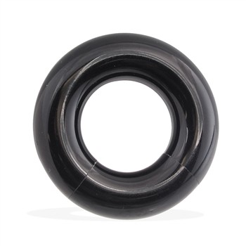 Black Acrylic Segment Ring, 00 Ga,Diameter:3/4" (19Mm)