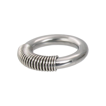 Spring wire captive ring, 8 ga