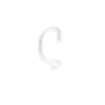 Clear Nose Screw / Nostril Piercing Retainer With Ball, 18 Ga