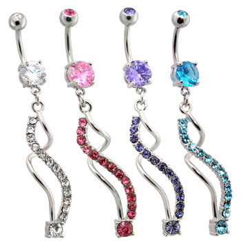 Spiral Dangle Belly ring