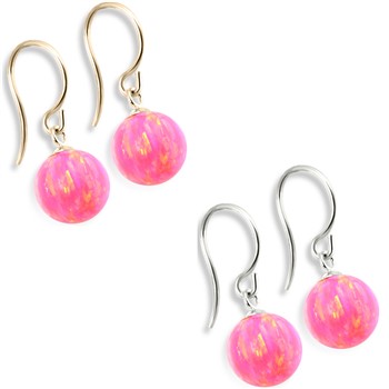 14K (Nickle Free) Gold Opal Earrings, Pink