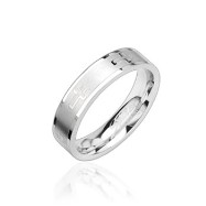 316L Stainless Steel Ring with Cross Engrave