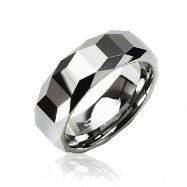 Tungsten Carbide Ring with Trapezoid Prism with Cutting Edges Design
