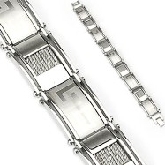 316L Stainless Steel Aztec Wire Bracelet