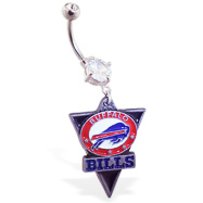 Belly Ring with official licensed NFL charm, Buffalo Bills