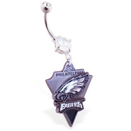 Belly Ring with official licensed NFL charm, Philadelphia Eagles
