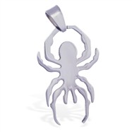 Stainless steel spider pendant