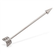 Steel arrow industrial straight barbell, 14 ga