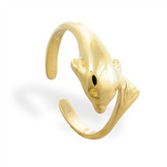 14K Gold dolphin toe ring