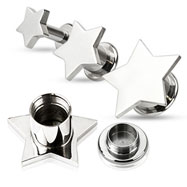 Pair Of Steel Screw-Fit Tunnels with Star
