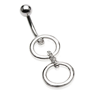 Double Hoop Dangling Belly Ring