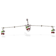 Belly chain with dangling cherries