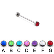Long Barbell (Industrial Barbell) with Hologram Balls, 16 Ga