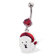 Christmas Santa Belly Button Ring