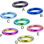 Titanium anodized segment ring, 8 ga
