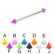 Long barbell (industrial barbell) with beach cones, 12 ga