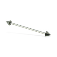 Long barbell (industrial barbell) with cones, 14 ga