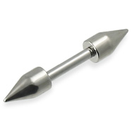 Straight barbell with spikes, 12 ga