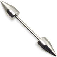 Straight barbell with spikes, 16 ga