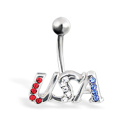 USA belly button ring