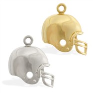 14K Gold football helmet pendant