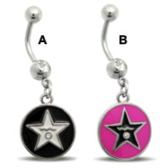 Belly Ring with dangling hollywood star