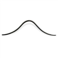 Black Plated Mustache Septum Ring
