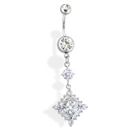 Dangle Square Belly Ring