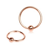 16G Rose Gold Tone Captive Bead Ring