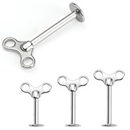 Winding Key Top 316L Surgical Steel Labret